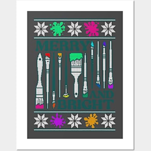 Artist Ugly Christmas Sweater Posters and Art